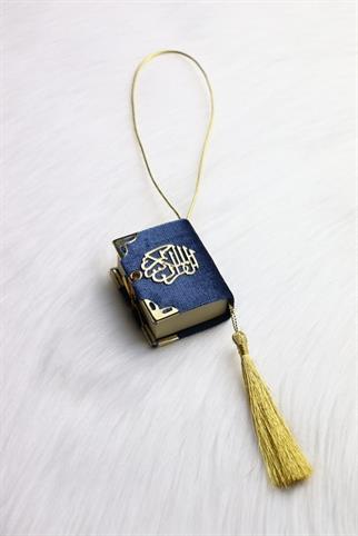Mini Kuran - Kadife Kaplı Allah Yazılı