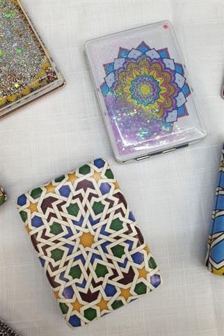 Motif Baskılı Simli Ayna