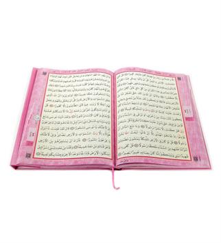 Orta Boy Pembe Kaplı Kuranı Kerim 