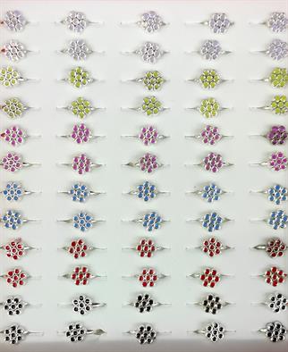 Papatya Motifli Hediyelik Çocuk Yüzükleri 60 lı Paket