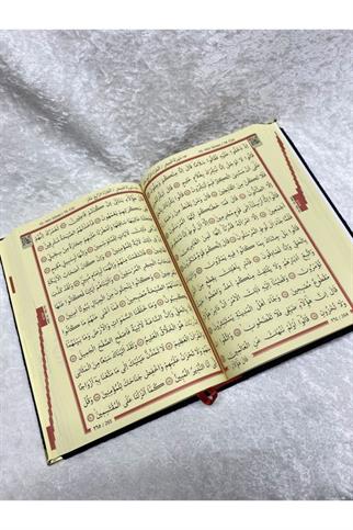 Pleksi Süslemeli Hediyelik Kadife Kaplı Kutulu Kuranı Kerim | Lacivert Renk