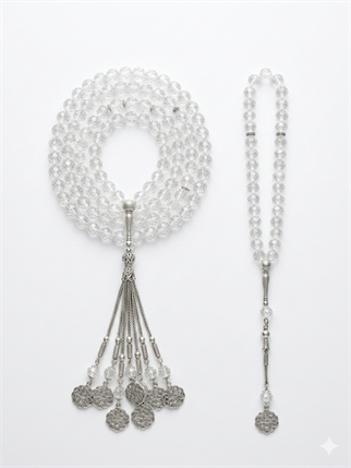 Saf Kristal Zarafet Tesbih 33lü 10 lu