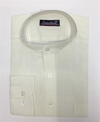 Semerkant Hakim Yaka Keten Erkek Gömlek - No:6019