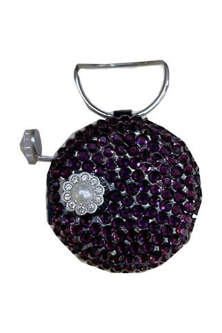 Taşlı Metal Zikirmatik Mor