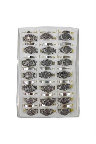 Tuğralı Oval Tasarım Hediyelik Erkek Yüzük 42 li