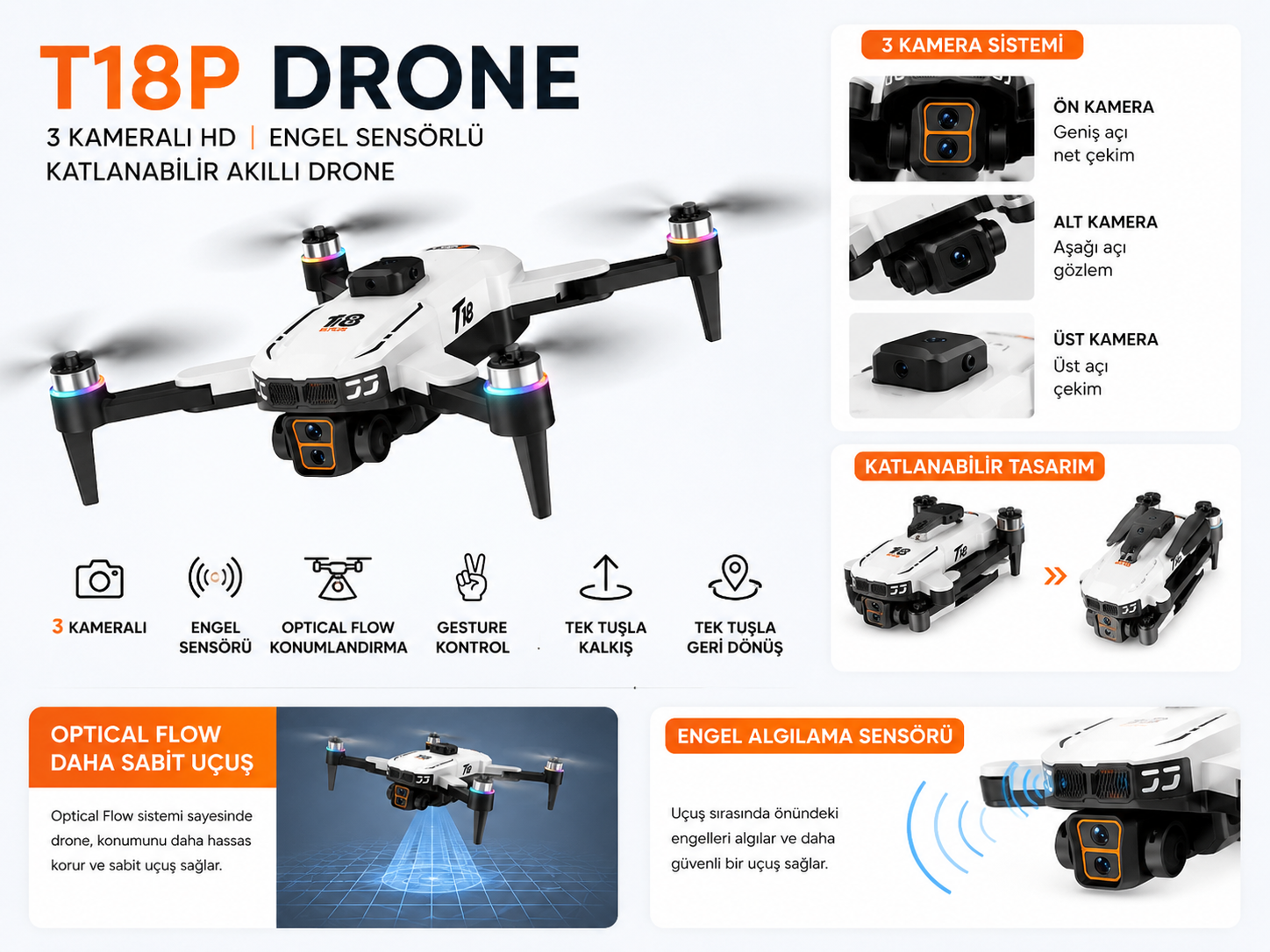 T18P Drone Nasıl Kullanılır? Kalkış, Sabit Durmama, Kamera ve Engel Sensörü Sorunları