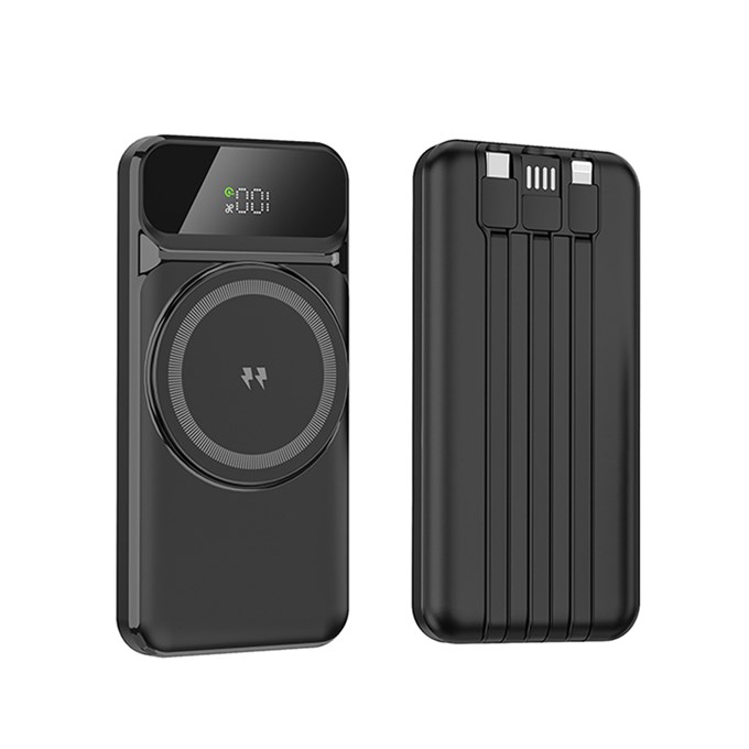 10.000mAh Manyetik Dahili Kablolu Powerbank Hızlı Şarjlı Dijital Göstergeli Taşınabilir Şarj Cihazı