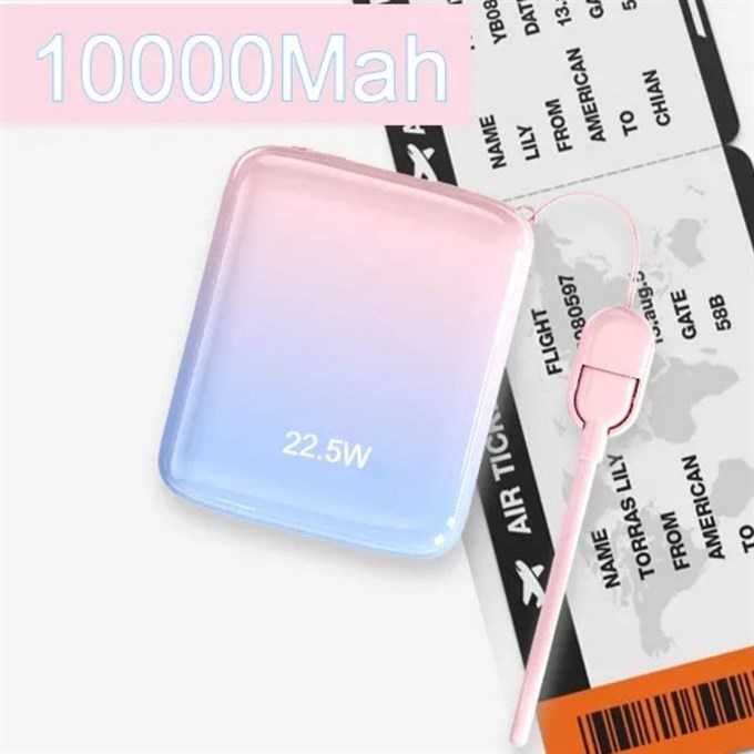 10000 mAh Hızlı Şarjlı Powerbank 22.5W LED Göstergeli Taşınabilir Şarj