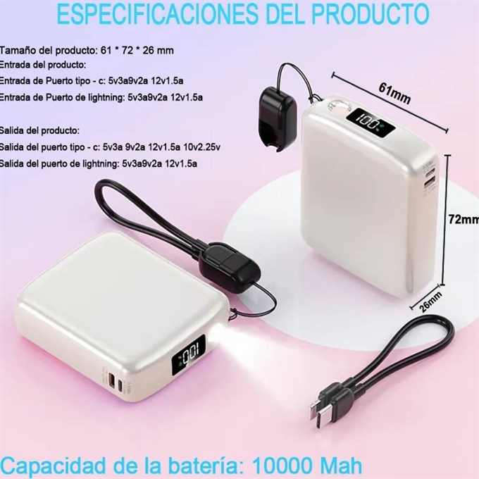 10000 mAh Hızlı Şarjlı Powerbank 22.5W LED Göstergeli Taşınabilir Şarj