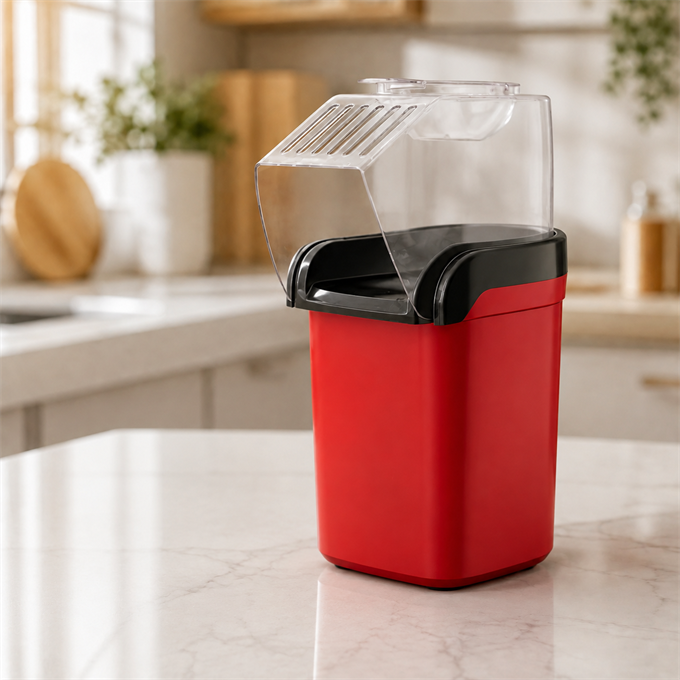 1200W Yağsız Popcorn Makinesi Ölçü Kaplı Ev Tipi Patlamış Mısır Makinesi