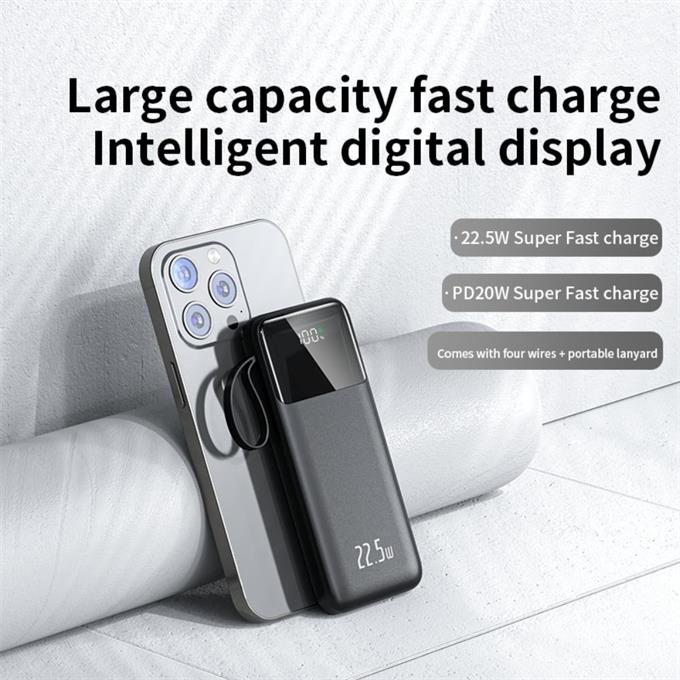 16,000 mAh Powerbank – 22.5W Hızlı Şarj, Kompakt ve Yüksek Kapasiteli Taşınabilir Şarj Cihazı