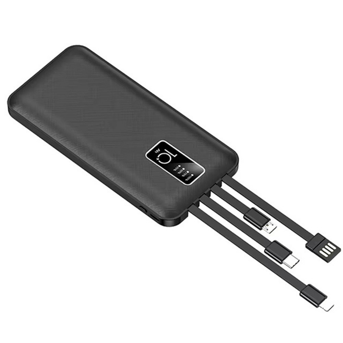 20.000mAh 4 Dahili Kablolu Powerbank Çoklu Cihaz Uyumlu Taşınabilir Sarj Cihazı