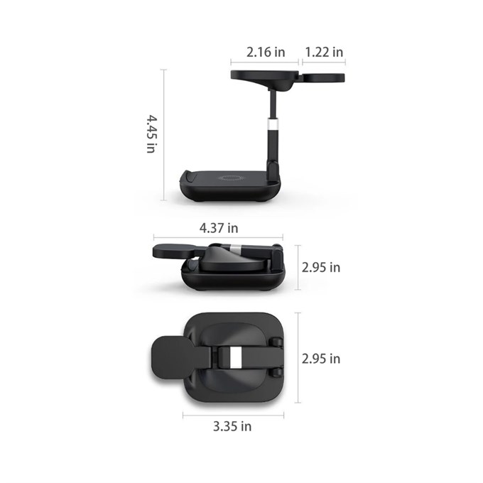3-in-1 15W Kablosuz Şarj İstasyonu – Telefon, Kulaklık ve Akıllı Saat için Hızlı Wireless Charging Stand