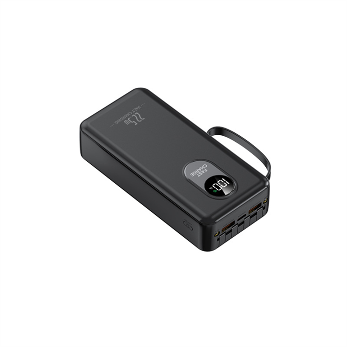 30.000mAH  22.5W 3A Hızlı Şarjlı Dahili Kablolu LCD Göstergeli Hızlı PowerBank