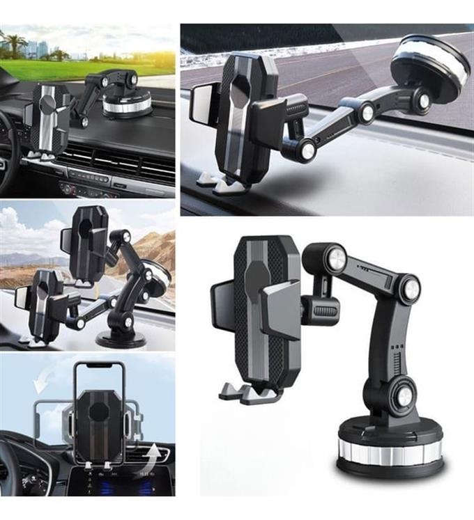 360 Derece Dönebilen Premium Güçlü Araç İçi Vantuzlu Car Holder Araç Telefon Tutucu 