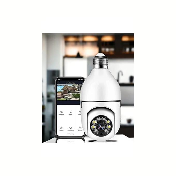Akıllı Kablosuz IP Kamera Wifi 360 Derece Hareketli Gece Görüş Ses Kayıtllı Ampul Kamera Güvenlik Kamerası