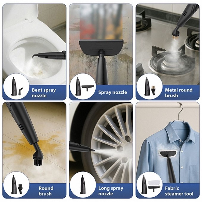 4 Modlu Çok Amaçlı Buharlı Koltuk ve Halı Yıkama Makinesi, Vakumlu Leke Çıkarıcı Temizlik Robotu