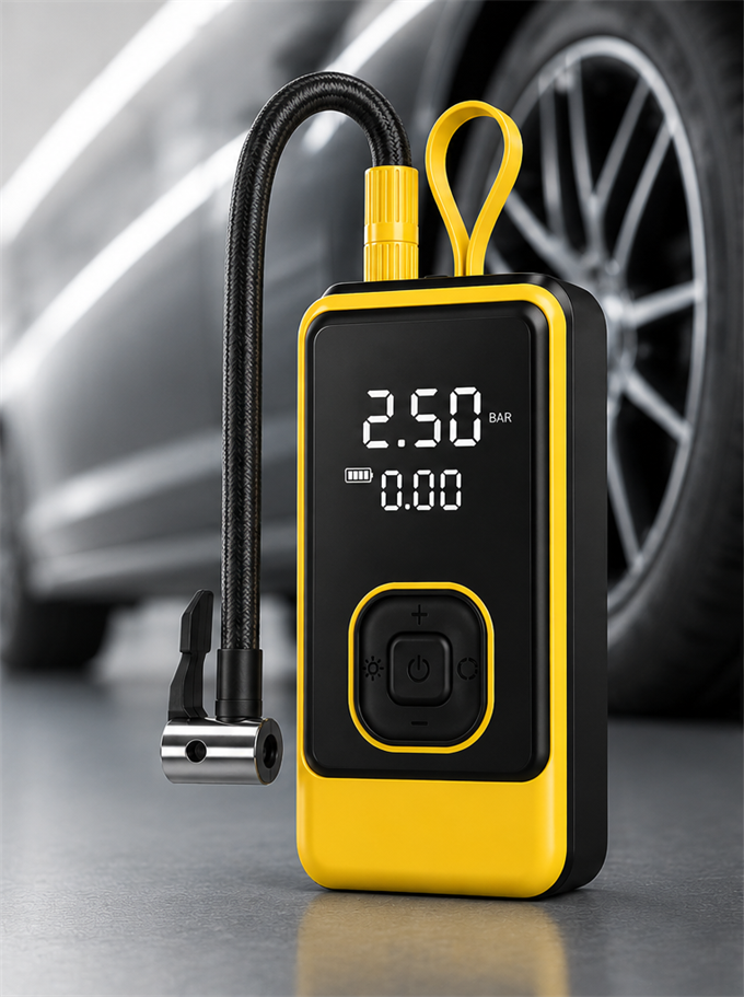 4000mAh Kablosuz Dijital Göstergeli Taşınabilir Araç Lastik Şişirme Kompresörü Hava Pompası