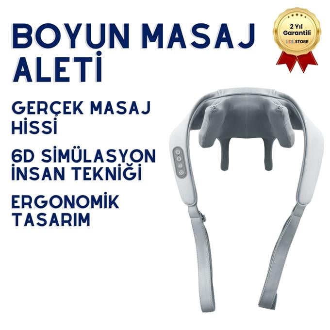 5 Başlıklı Boyun Masaj Aleti Boyun ve Omuz Ağrılarına Son Tüm Vücut Uyumlu 