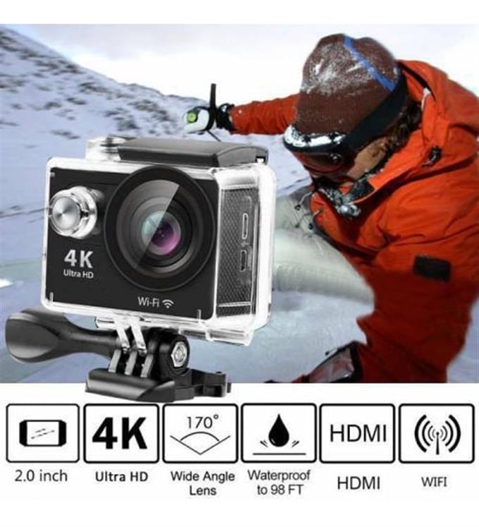 4K Aksiyon Kamerası | WiFi Destekli, 16MP, 170° Geniş Açılı, Su Geçirmez