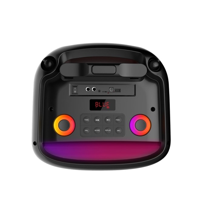 ABS-12101  80W Bluetooth Karaoke Hoparlör – RGB Işıklı Taşınabilir  DJ Parti Speaker, FM Radyo, USB/TF Kart Destekli Süper Bass