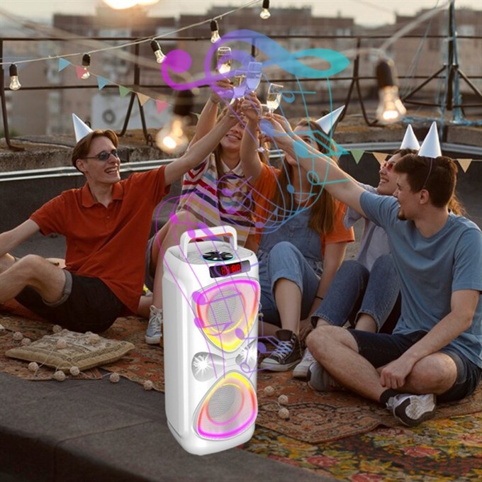 ABS-4219   Mikrofonlu Led Işıklı Parti  Speaker
