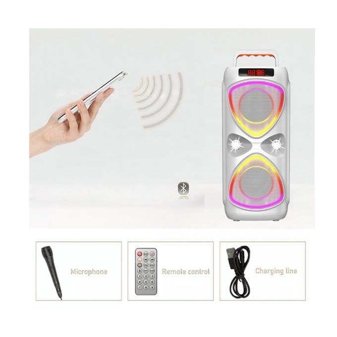 ABS-4219   Mikrofonlu Led Işıklı Parti  Speaker