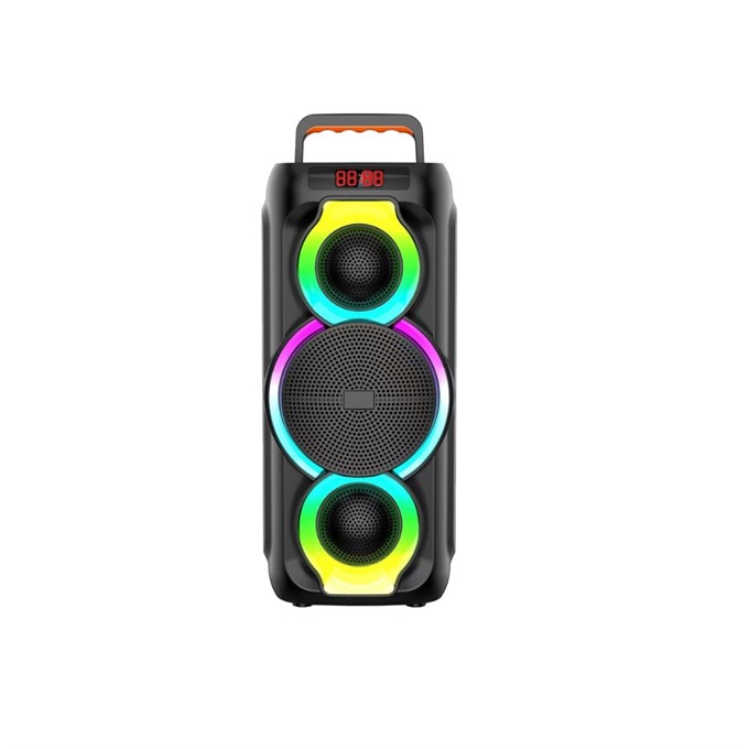 abs-6002 Taşınabilir Bluetooth Hoparlör DJ Parti Speaker, RGB LED Işıklı, FM Radyo / TF Kart / USB Destekli