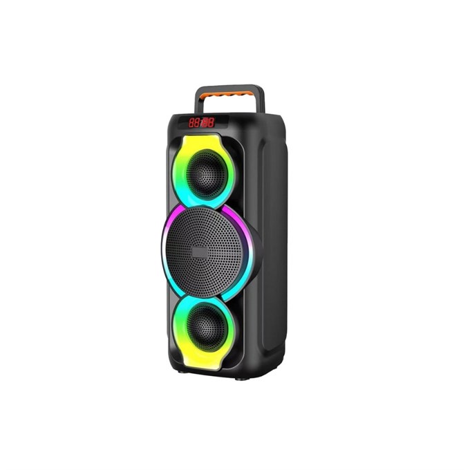 abs-6002 Taşınabilir Bluetooth Hoparlör DJ Parti Speaker, RGB LED Işıklı, FM Radyo / TF Kart / USB Destekli