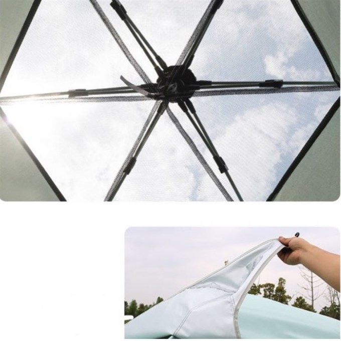 AC6634 Otomatik Kamp Çadırı 200x150x120 cm Çift Katmanlı 3 Saniyede Kurulum Su Geçirmez 3 Kişilik