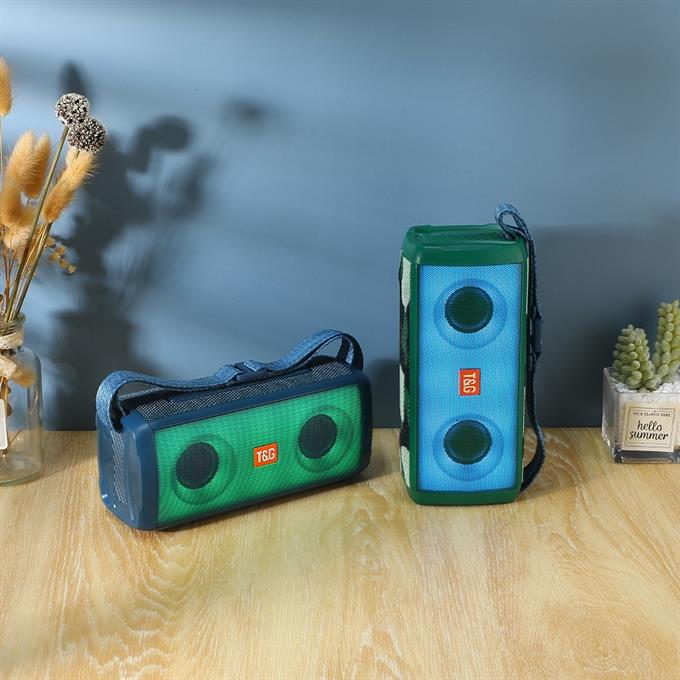 ACS-8 5.3V Bluetooth Kumaş Dokulu ipx7 Speaker RGB - Yüksek Ses Kalitesi Parti ve Karaoke Hoparlörü