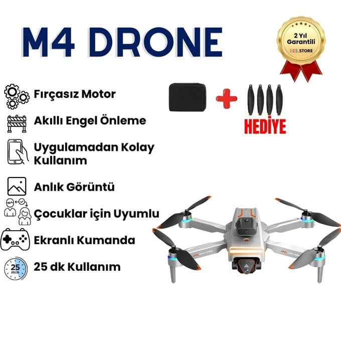 Aerial M4 Engel Tanıma Sensörlü, Katlanabilir Drone