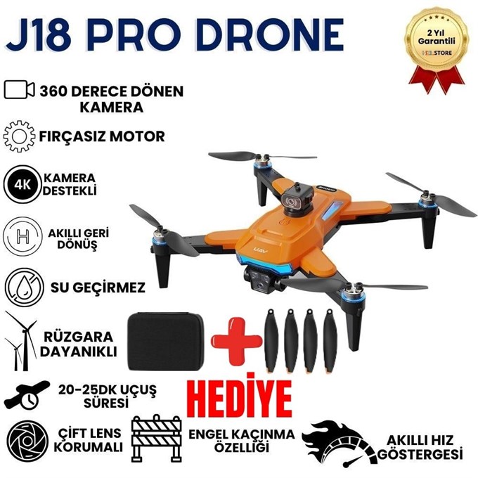 Akıllı 8K Çift Kameralı Katlanabilir Drone, GPS Destekli, Yüksek Hızlı ve Profesyonel Drone