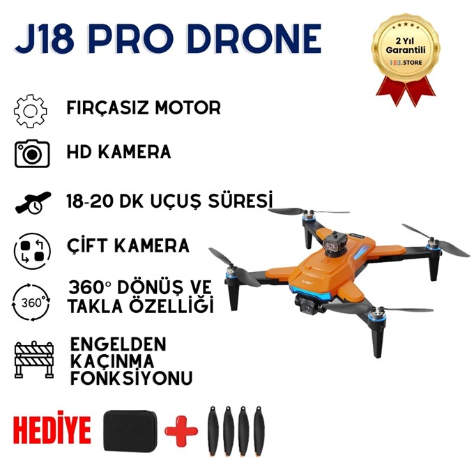 Akıllı 8K Çift Kameralı Katlanabilir Drone, GPS Destekli, Yüksek Hızlı ve Profesyonel Drone