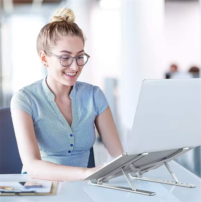 Macbook Laptop Bilgisayar Standı Notebook Özel Yükseltici Stand Tablet Tutucu Ayarlı Metal Metal Stand