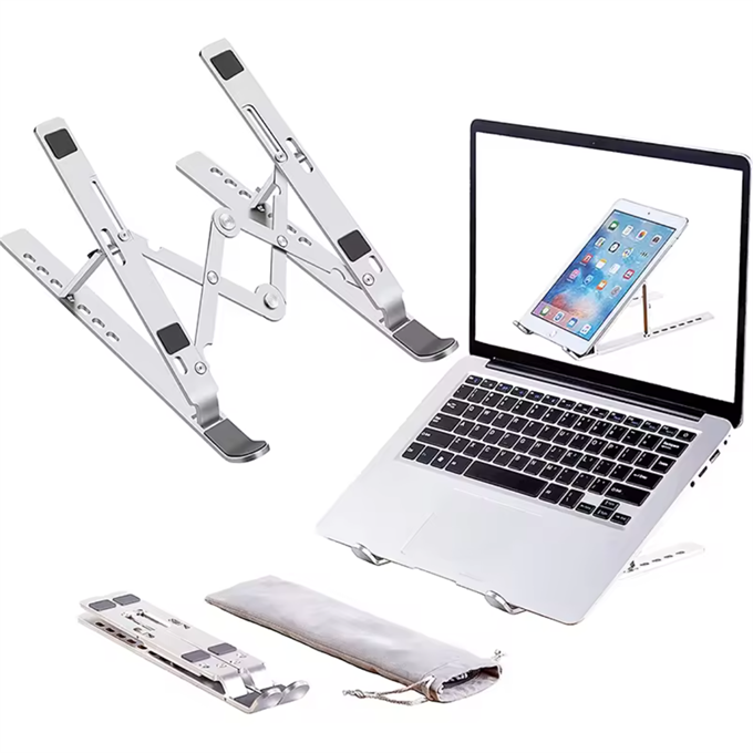 Macbook Laptop Bilgisayar Standı Notebook Özel Yükseltici Stand Tablet Tutucu Ayarlı Metal Metal Stand