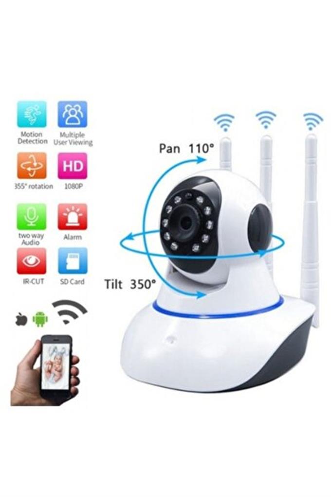 BLUE İNTER Gece Görüşlü Hd 360 Derece Wifi Ip Bebek Kamerası