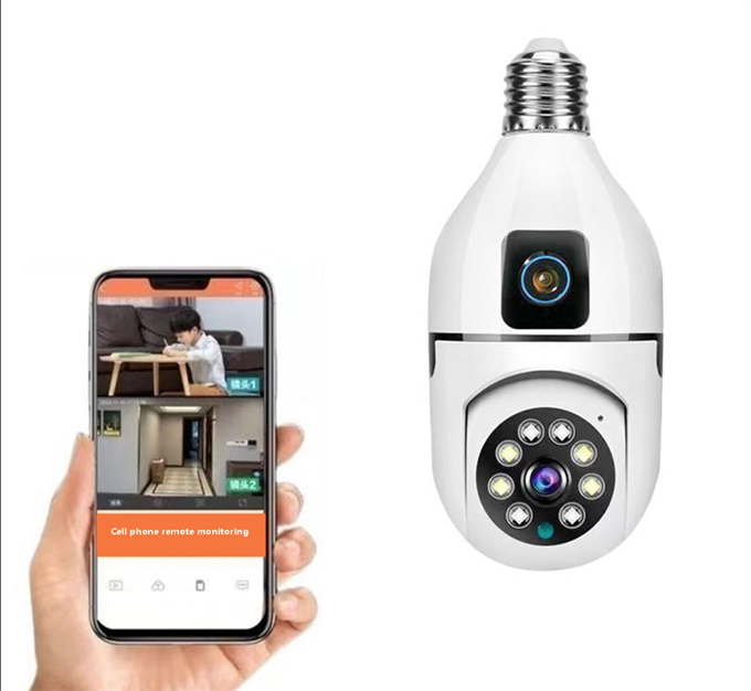 CMR 40 Çift Kameralı 4K FULL HD Hareket Sensörlü  Bağlantılı 360 Derece Başlıklı Güvenlik Kamerası
