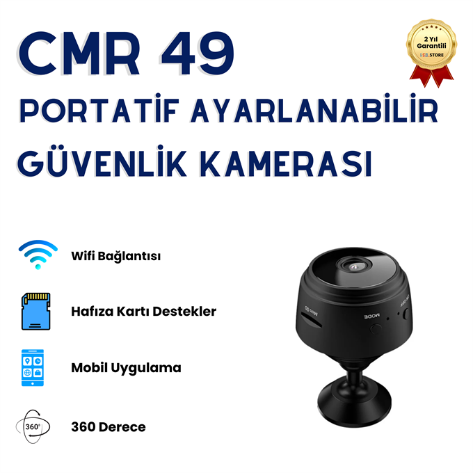 CMR49 Portatif Küçük Ayarlanabilir Güvenlik Kamerası