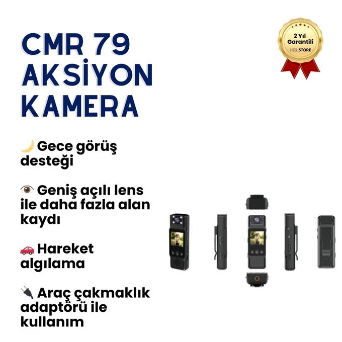 CMR79 Full HD Araç İçi Kamera | Gece Görüşlü, Geniş Açılı, Hareket Sensörlü Dash Cam