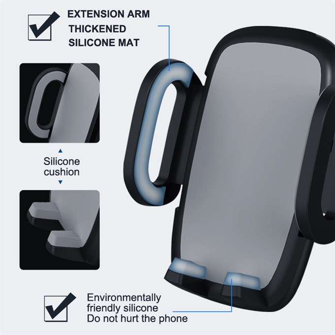  EIMA HE-20 Ultra Güçlü Vakumlu 360° Döner Başlıklı Sarsılmaz Araç Telefon Tutucu