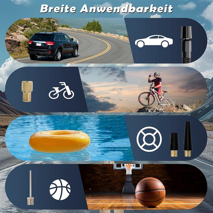 Elektrikli Hava Pompası, Bisiklet Pompası, Elektrikli, 150 Psi, 6000 MAh Pilli Hava Pompası