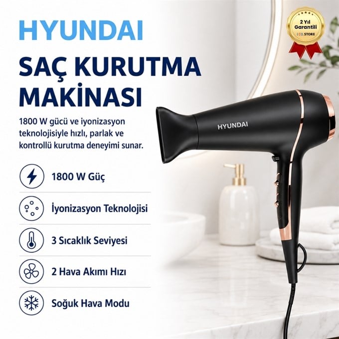 Elektronik 1800 W Saç Kurutma Makinesi
