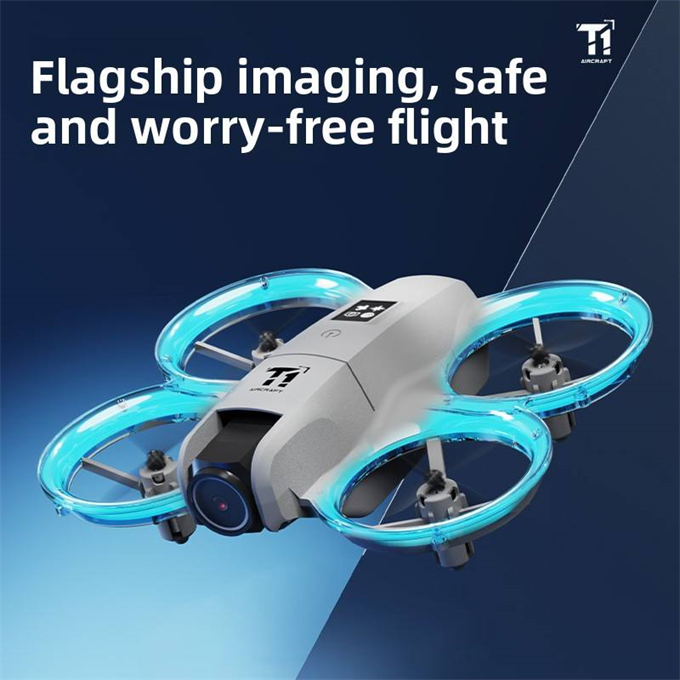 Gri T1 HD Kameralı  360° Dönüşlü taşınabilir Kompakt Drone