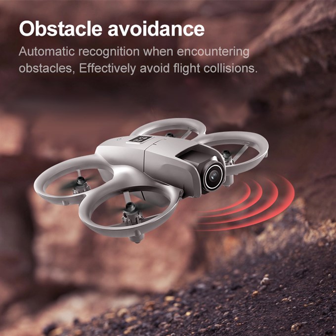 Gri T1 HD Kameralı  360° Dönüşlü taşınabilir Kompakt Drone