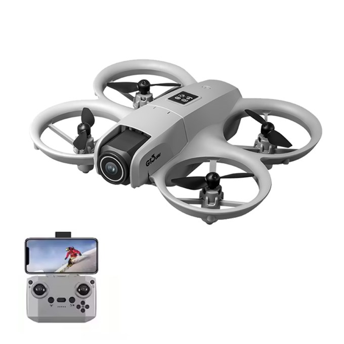 Gri T1 HD Kameralı  360° Dönüşlü taşınabilir Kompakt Drone