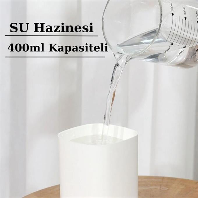 H2o Humidifier 400 ml Ulrasonik Hava - Oda- Araç Nemlendirici Buhar Makinesi Aroma Difüzörü