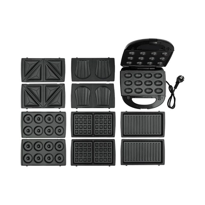 OUTLET/TEŞHİR HZL 6 sı 1 arada Tost Makinası, Donut, Waffle, Ceviz Kurabiye, Sandviç Aparatlı Makina
