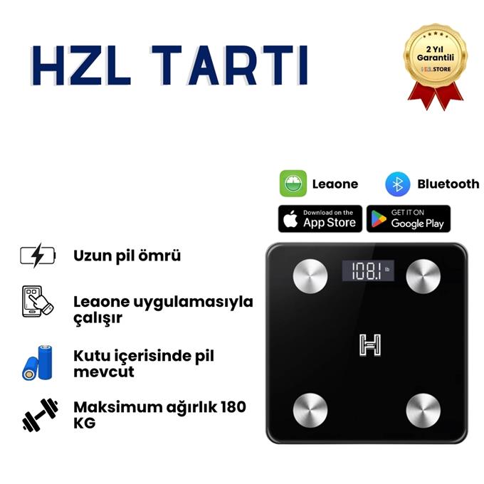 HZL Tartı Dijital Baskül Yağ Su Kas Vücut Kitle Endeksi Kilo Ölçer Tartı Profesyonel - Diyetisyen Onayli