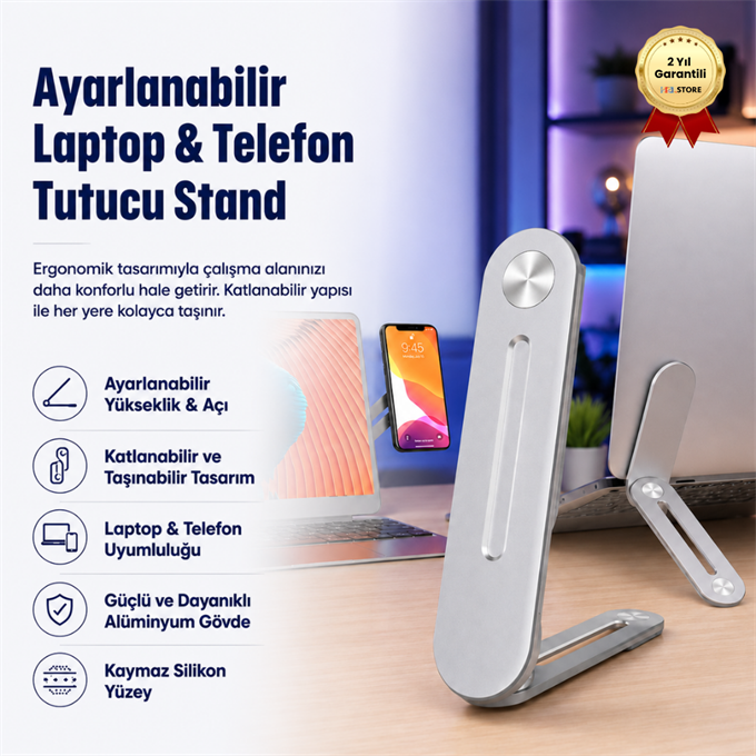 HZL Mıknatıslı Güçlü 180 Derece Ayarlanabilir Telefon Tutucu